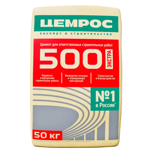 Цемент Цемрос ЦЕМ II/А-Ш 42,5Н М-500 Д20 серый 50 кг